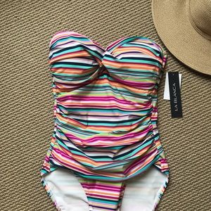 La Blanca One Piece Bandeau Swimsuit